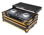 B-Stock: ProX X-DDJSB3 LT GLD LED, ATA Flight Case for Pioneer DDJ-FLX4, DDJ-SB3 and DDJ-400 Digital Controller with Sliding Laptop Shelf - Gold Black Finish - Hollywood DJ