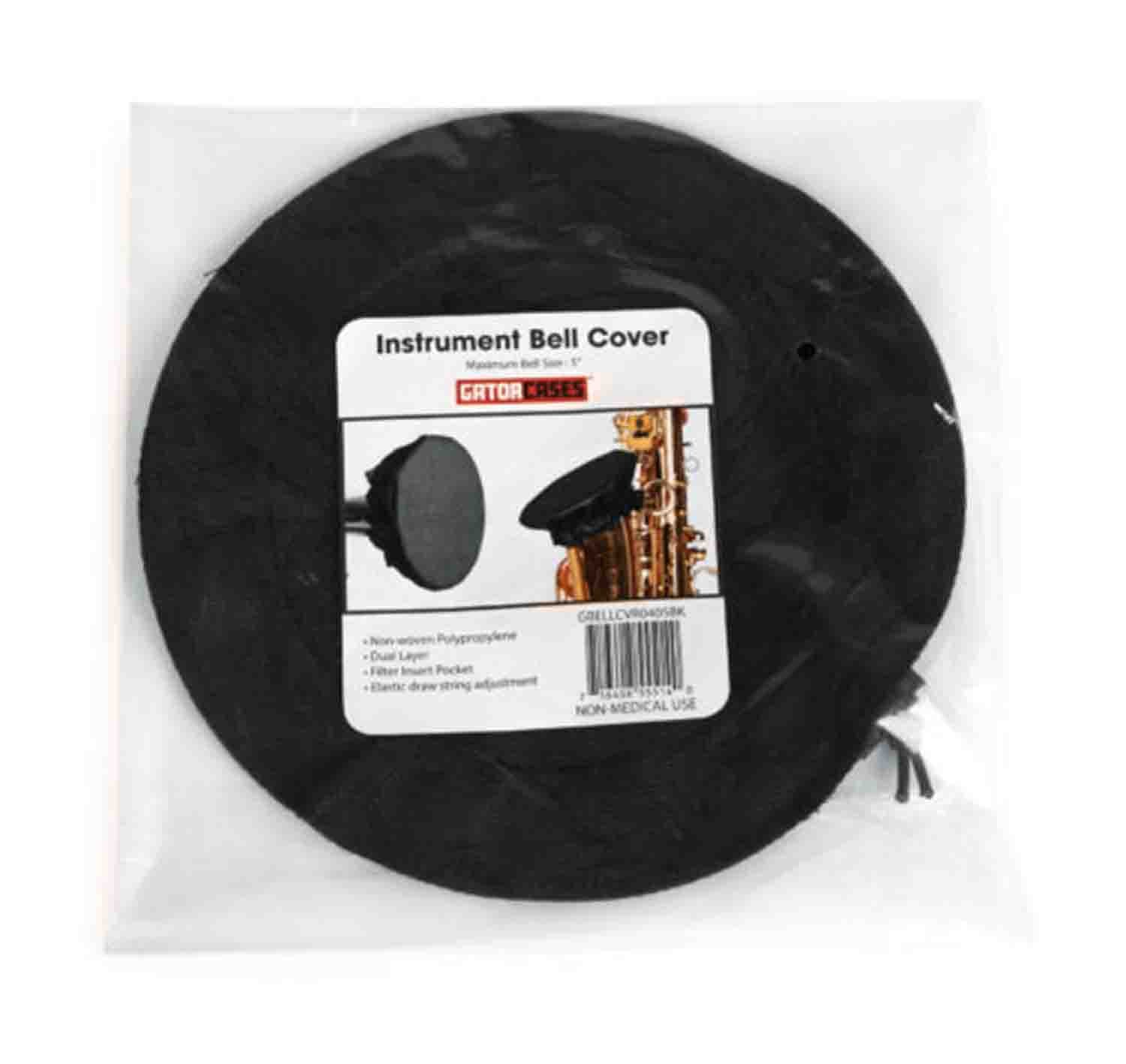 Gator Cases GBELLCVR0809BK 8-9 Inches Double Layer Bell Cover with MERV 13 Filter - Black - Hollywood DJ