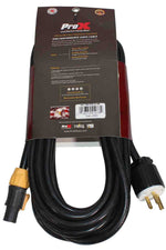 ProX XC-TR1FE12-25, 12AWG 120VAC Male Edison NEMA 5-15P to Seetronic Powerkon for Powercon Compatible Devices - 25 Feet - Hollywood DJ