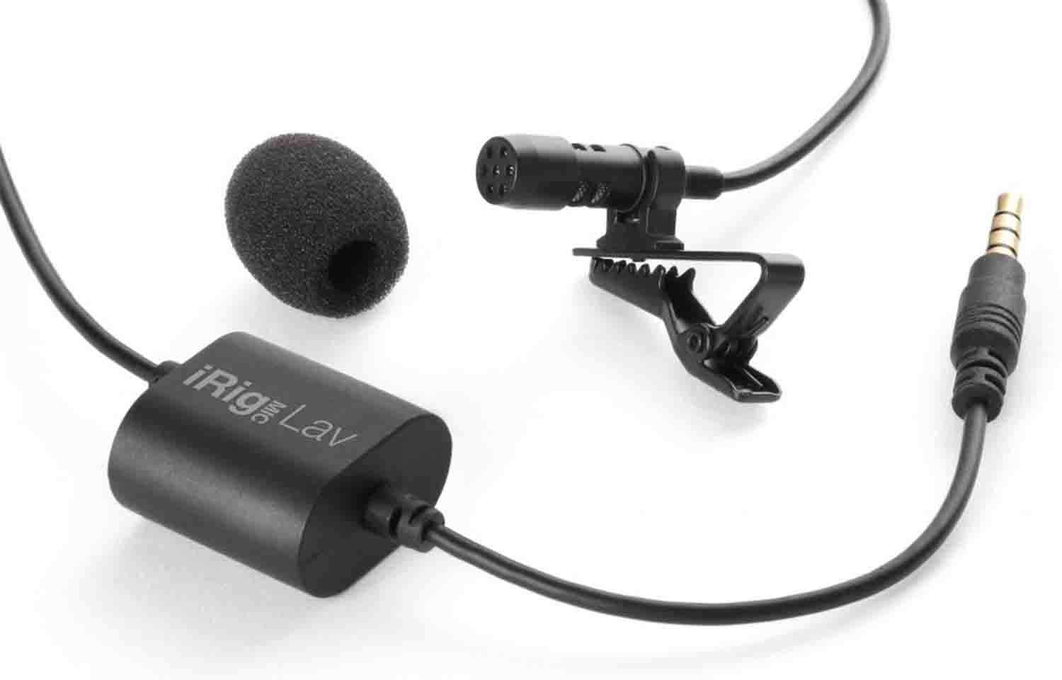 IK Multimedia iRig Mic Lav, Lavalier Microphone for Smartphones and Tablets with Foam Pop Shield - Hollywood DJ