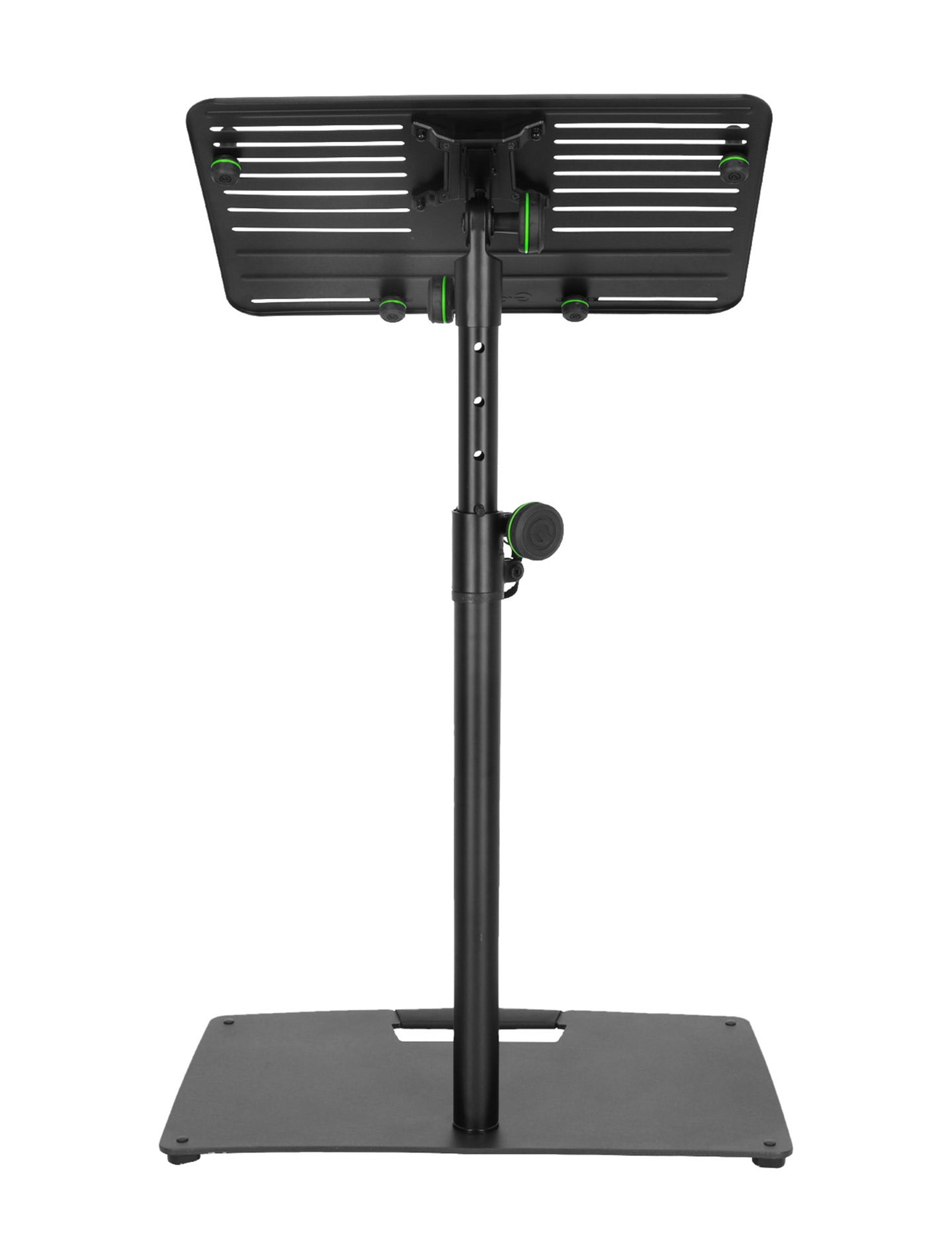 Gravity LTS T 02 B, Universal Laptop Stand with Adjustable Holding Pins and Steel Base - Black - Hollywood DJ