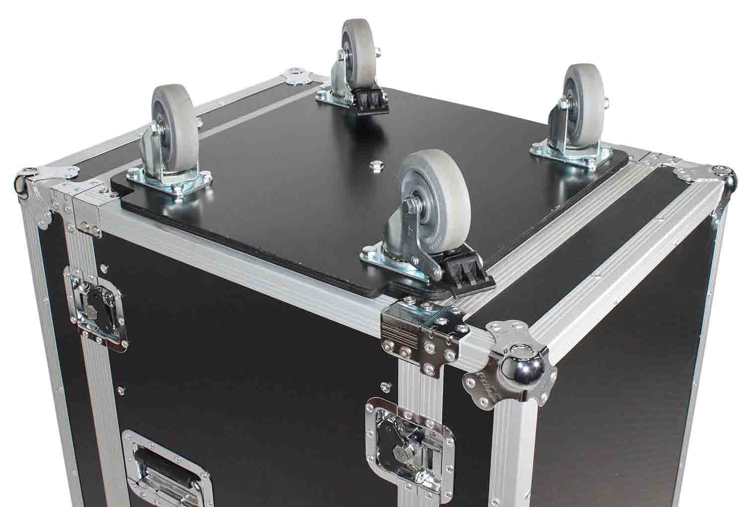 ProX XS-12R18W ,12U Space Amp Rack Mount ATA Flight Case 18 Inch Depth with Casters - Hollywood DJ