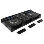 Open Box: Odyssey FZ12CDJWXDBL Black 12″ Format DJ Mixer and Two Large Format Media Players Coffin Flight Case - Hollywood DJ