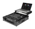 Odyssey FZGSDJMA9BL DJ Flight Case with Glide Style Laptop Platform for Pioneer DJ DJM-A9 -Black Label - Hollywood DJ