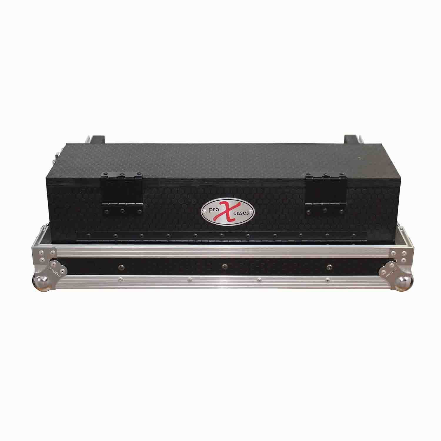 ProX XS-AHQU24DHW DJ Flight Road Case for Allen and Heath QU-24 Mixer With Doghouse and Wheels ProX Cases