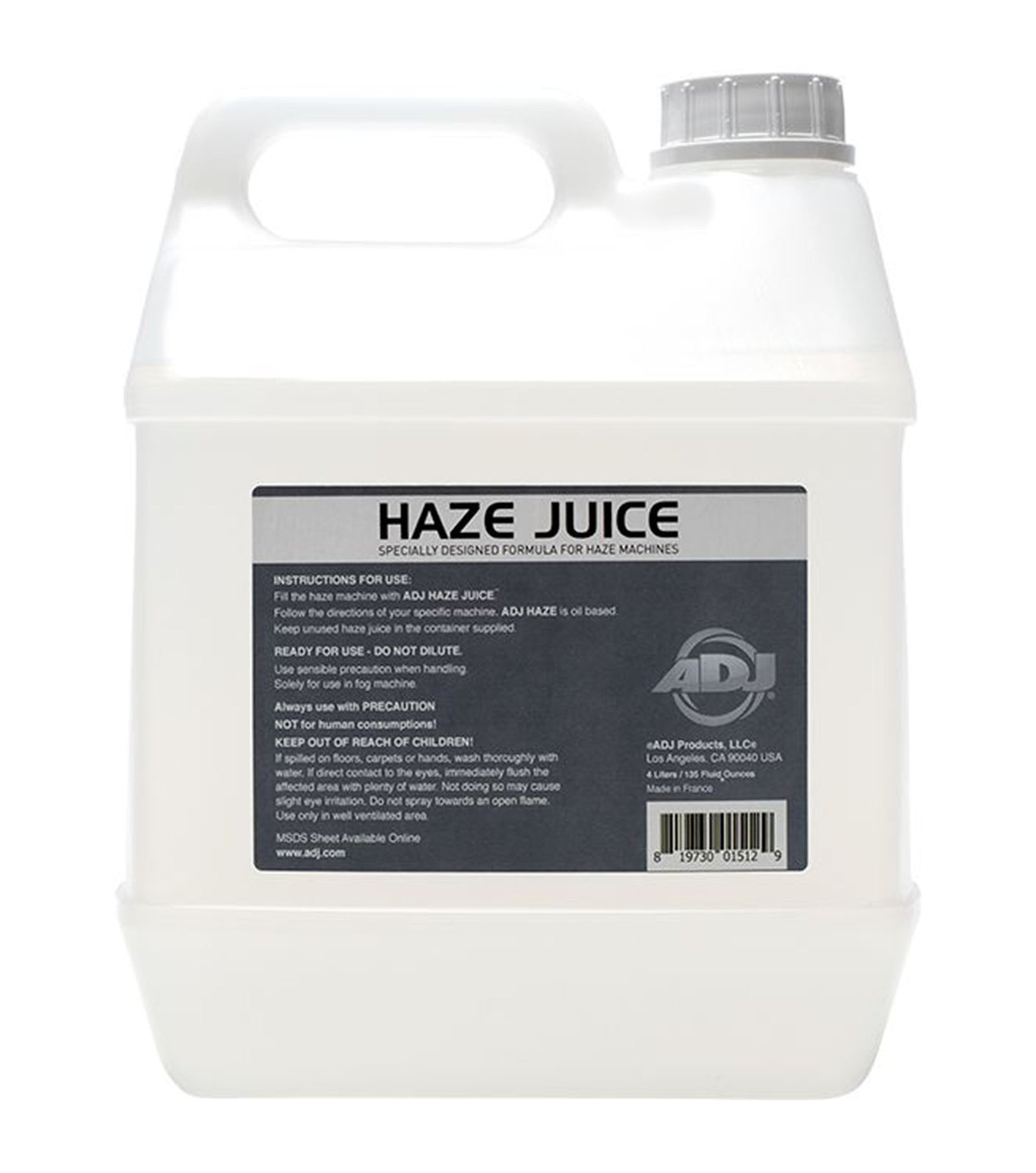ADJ Products HAZE/G Liquid for Haze Generator Fog Machine - 1 Gallon by ADJ