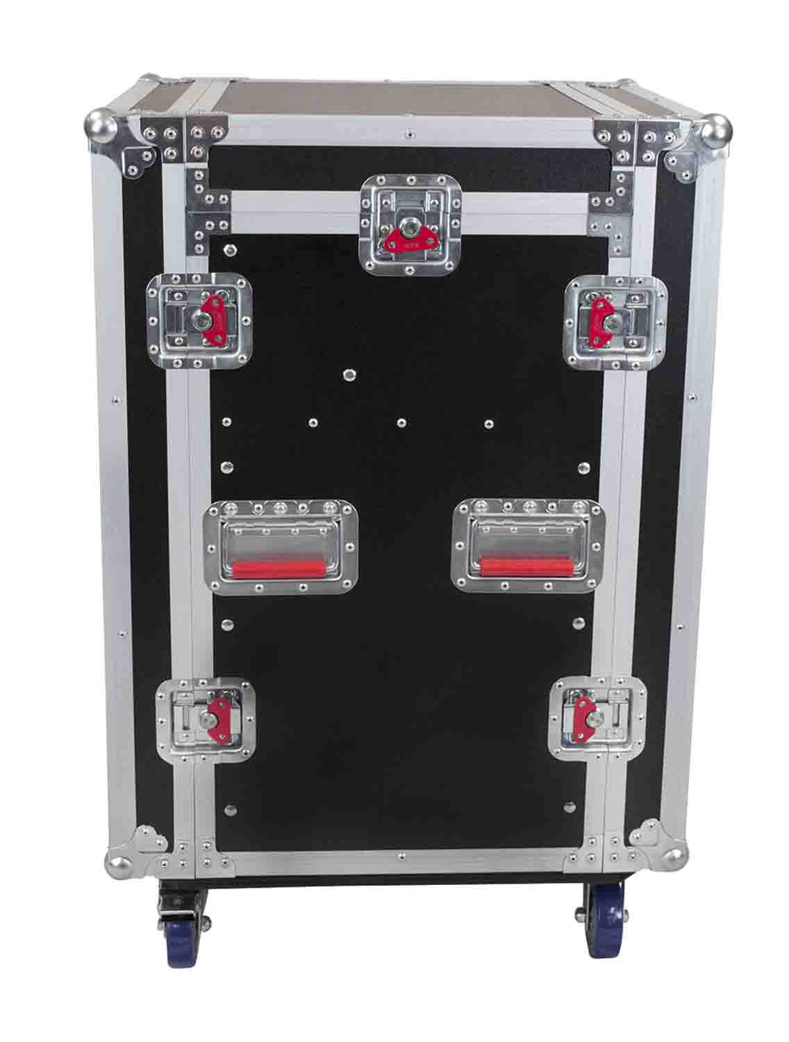 Gator Cases G-TOUR 10X12 PU, 10U Top 12U Side Console Rack Case with Casters - Hollywood DJ
