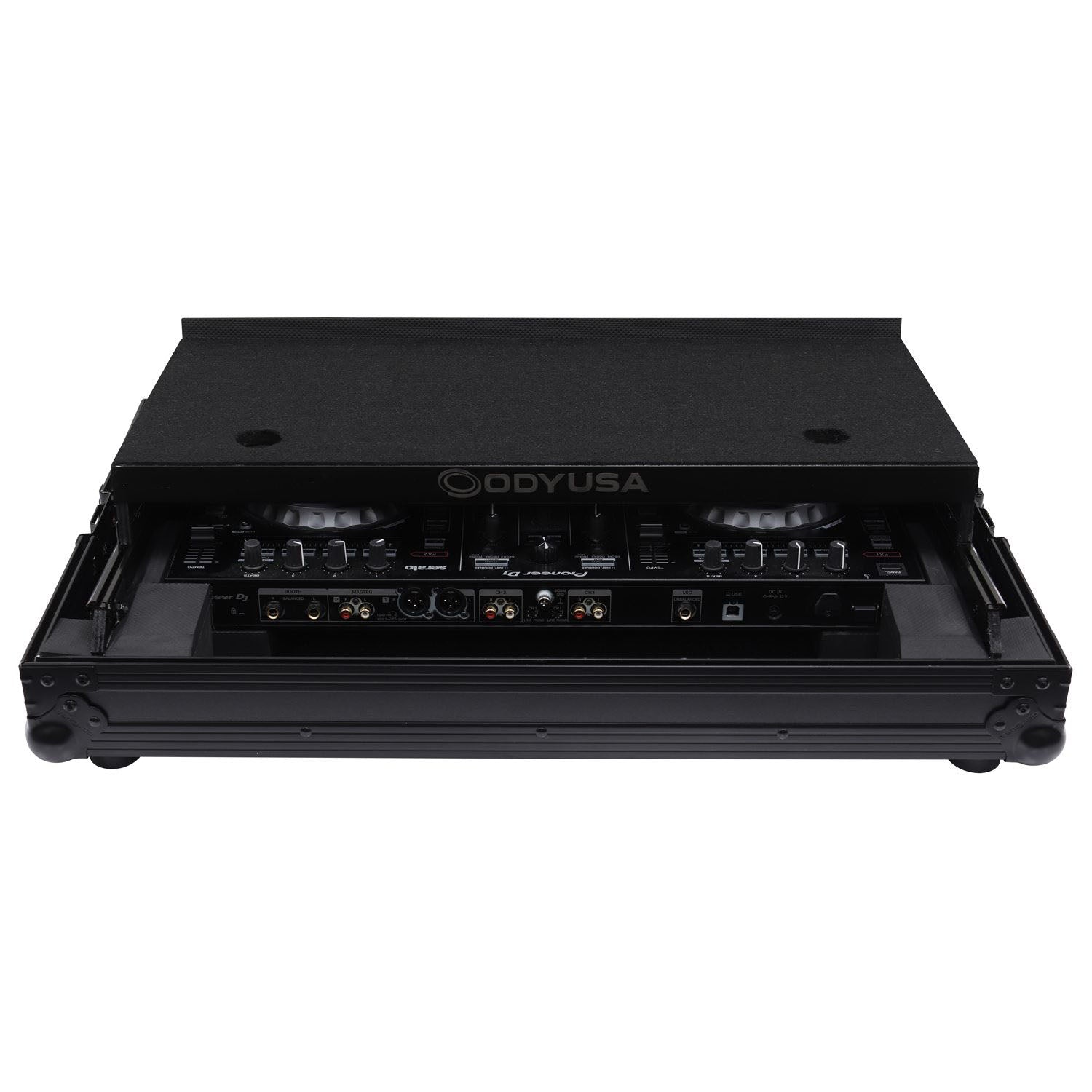 Open Box: Odyssey FZGSADDJSR2BL Flight Case for Pioneer DDJ-SR / DDJ-SR2 DJ Controller with Angle Glide Platform - Black - Hollywood DJ