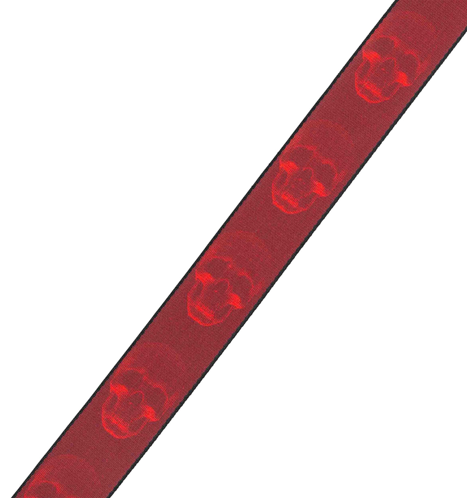 Levy's Leathers MPD2-114 2” Wide Polyester Guitar Strap with Dark Red and Red Scanned Skull Motif - Hollywood DJ