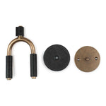 Levy's Leathers LVY-FGHNGR-BRBK Brass Forged Guitar Hanger with Black Leather - Hollywood DJ