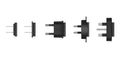 Sennheiser ADAPTER SET NT 12-5, Full Prong Set for EW-D EM Receivers - Hollywood DJ
