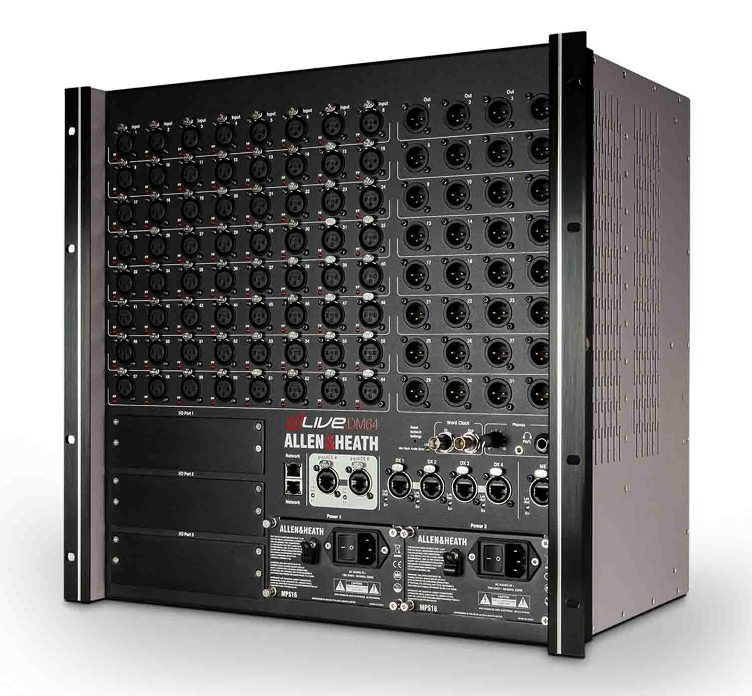Allen & Heath dLive DM64 MixRack with 64 Line Inputs and 32 Line Outputs - Hollywood DJ