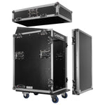 Odyssey FZ1316W 13U Top Slanted 16U Vertical Pro Combo Rack with Casters - Hollywood DJ