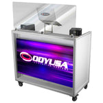 Odyssey MDJ65W Majestic Portable DJ Booth with 65″ Flat Screen Monitor Cabinet - Hollywood DJ