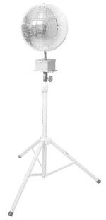 ProX X-MOTOS-WH Motos Universal Mirror Ball Oscillating 1RPM Motor Mounts up to 30" - White Finish - Hollywood DJ