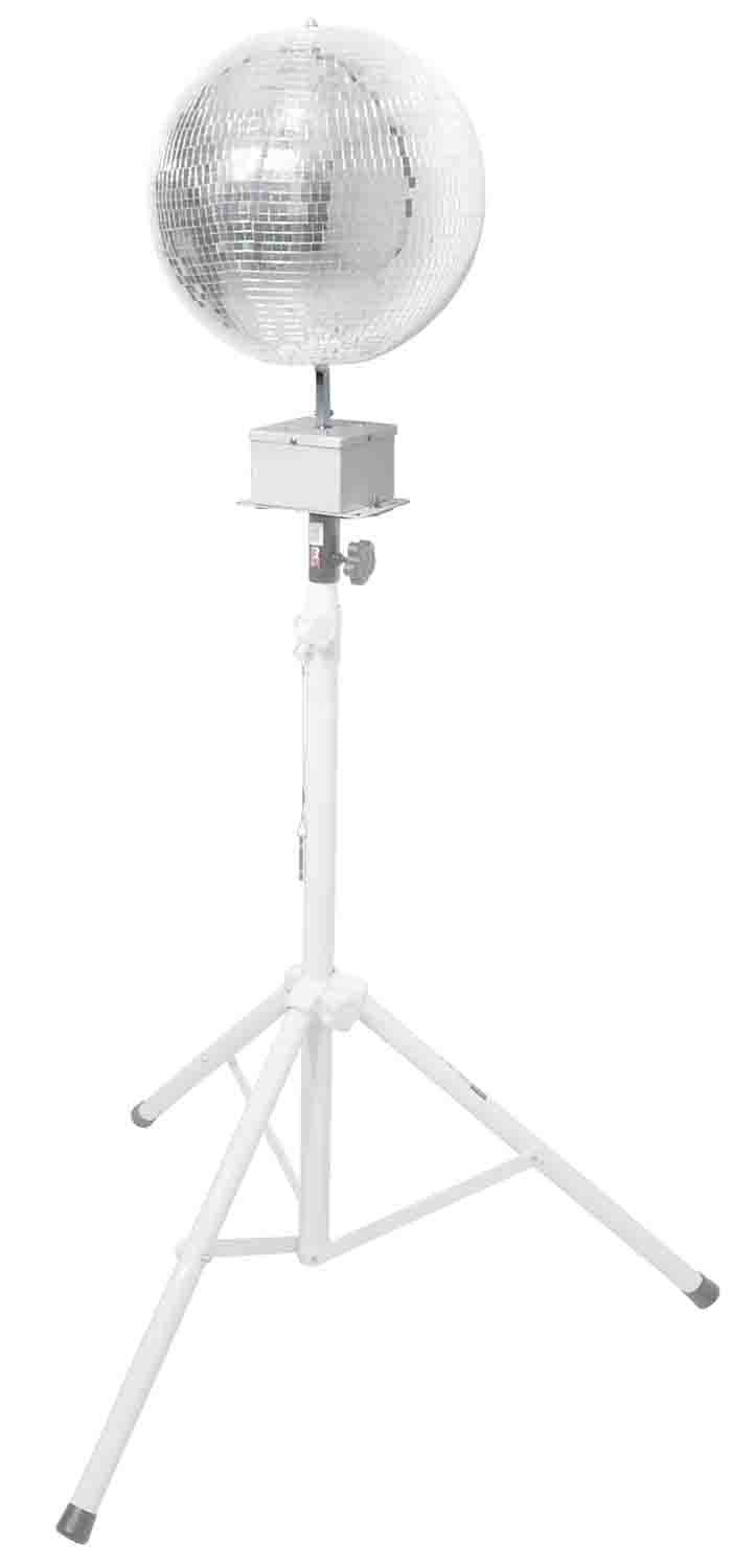 ProX X-MOTOS-WH Motos Universal Mirror Ball Oscillating 1RPM Motor Mounts up to 30" - White Finish - Hollywood DJ
