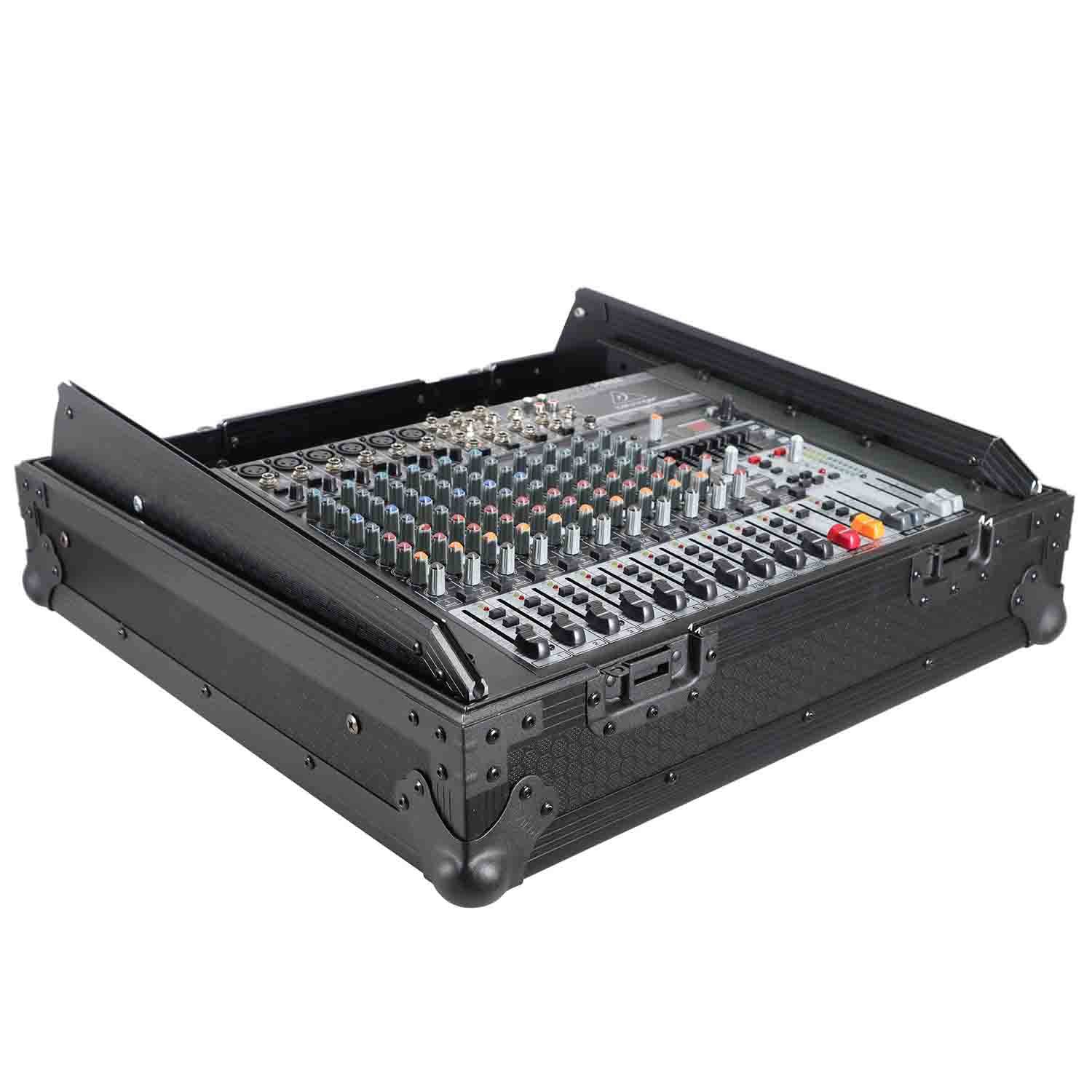 ProX XS-19MIXLTBL DJ Mixer Case, 10U Top Mount 19 Inch Slanted - Black on Black - Hollywood DJ