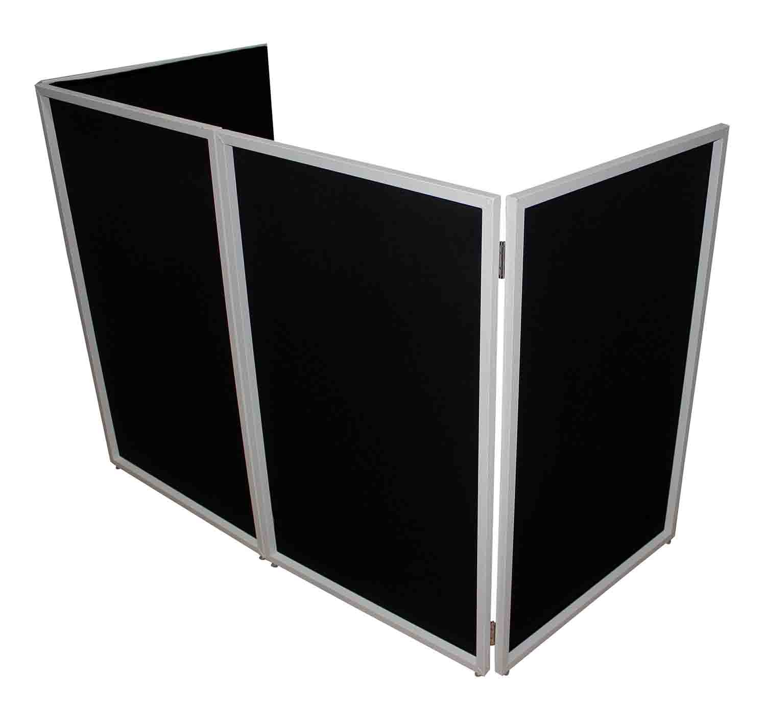 ProX XF-4X3048W MK2 Four Panel Collapse and Go DJ Facade With White Frame and Carry Bag - Black and White Scrims - Hollywood DJ
