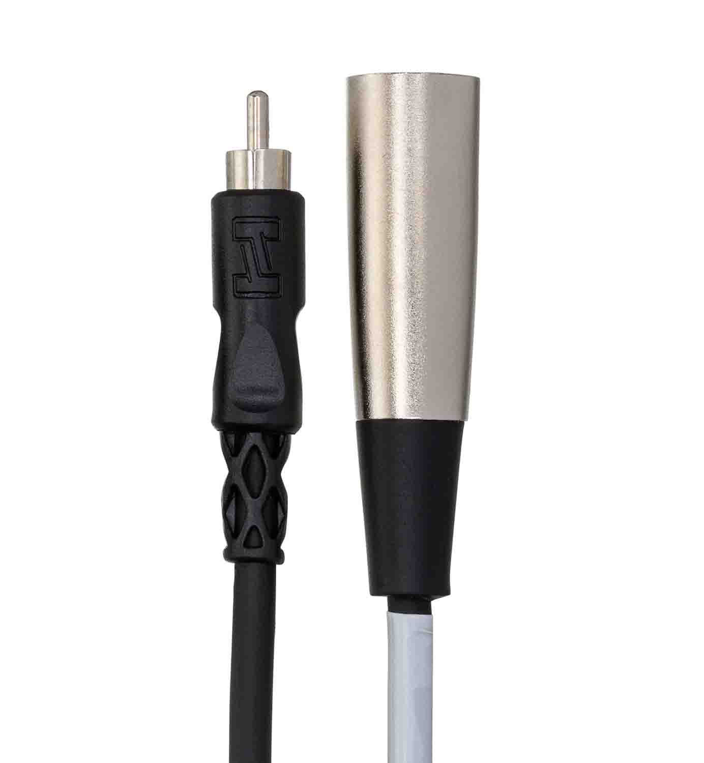 Hosa XRM-105, RCA Male to 3-Pin XLR Male Unbalanced Interconnect Cable - 5 Feet - Hollywood DJ