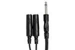 Hosa YPP-111 Y Cable 1/4" Male to Two 1/4" Female - Hollywood DJ