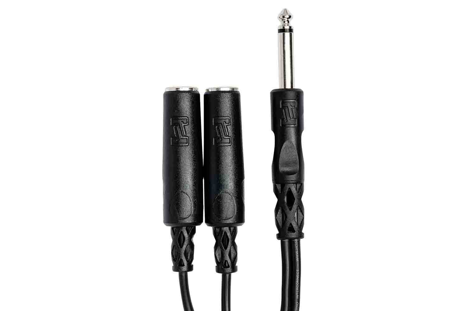 Hosa YPP-111 Y Cable 1/4" Male to Two 1/4" Female - Hollywood DJ