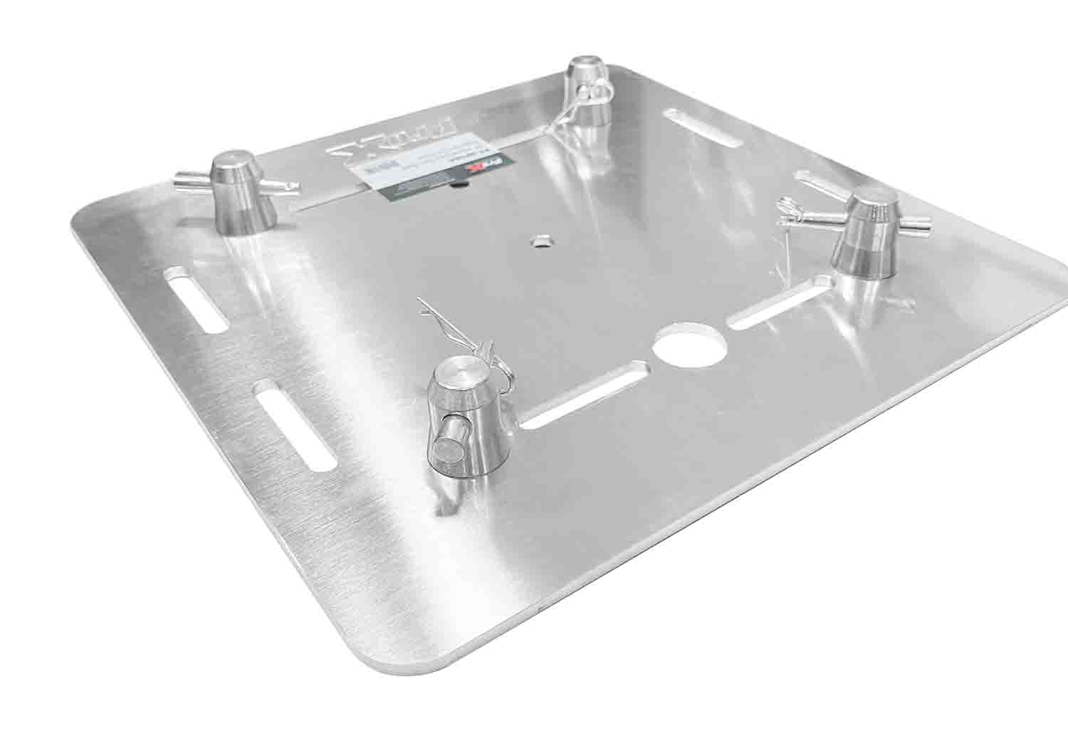 ProX XT-BP16A Single 16-Inch Aluminum 6mm Truss Base Plate for F34 F32 F31 Conical Square Truss with Connectors - Hollywood DJ