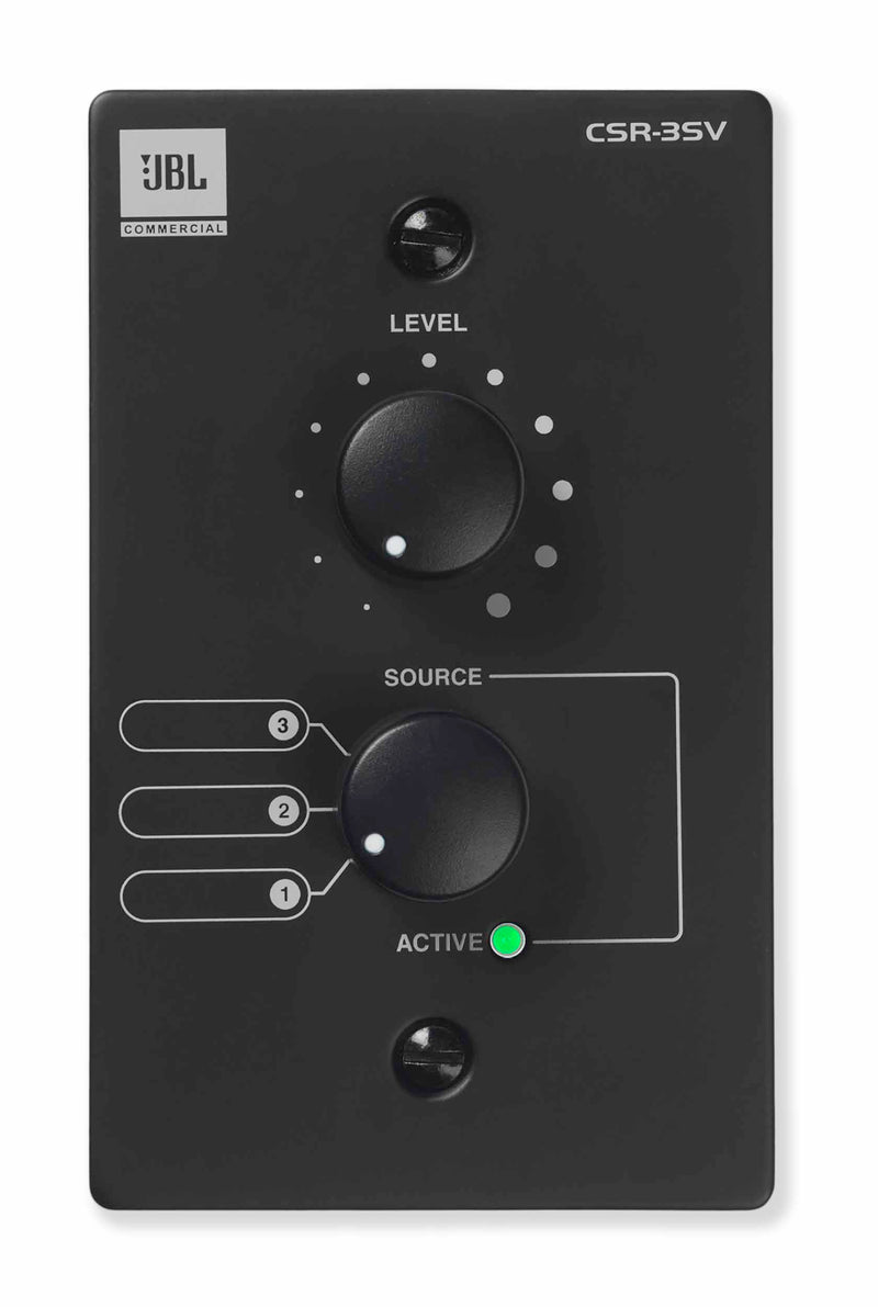 JBL CSR3SVBLKV, Wall-Mounted Remote Control for CSM Mixers - Black JBL
