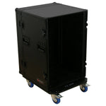 Odyssey FZAR16WBL, 16U Pro Amp Rack with Casters - Black - Hollywood DJ