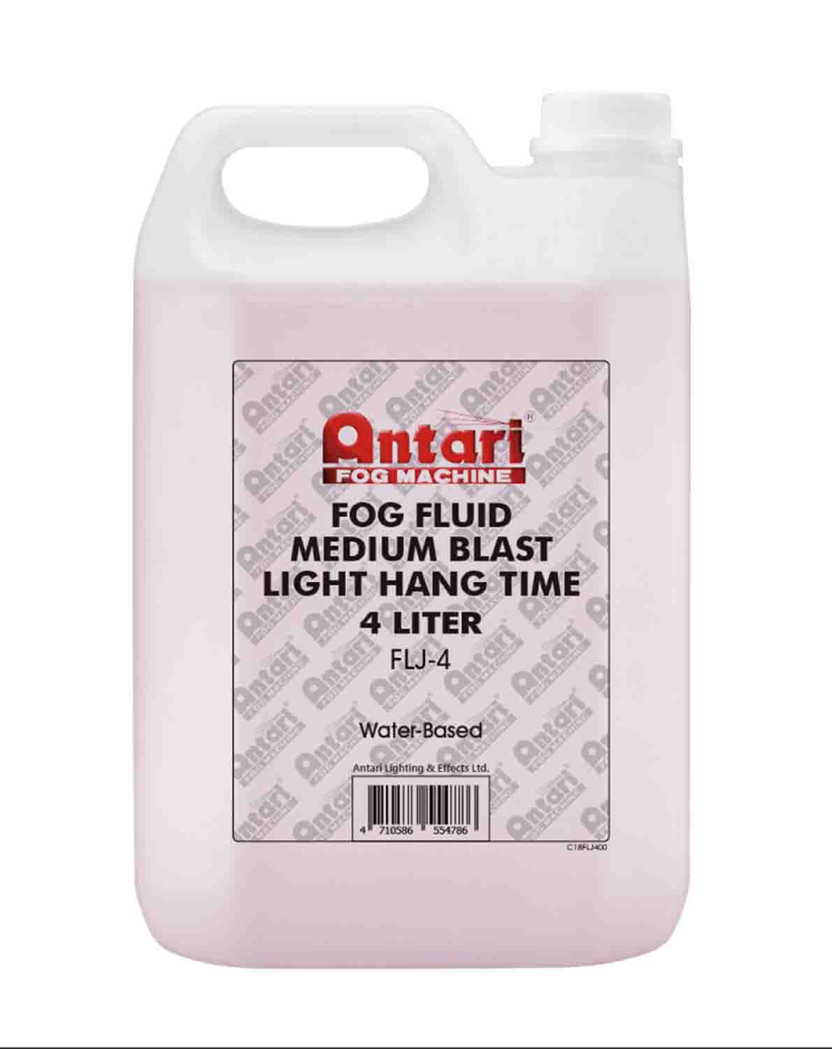 Antari FLJ-4 Light Hang Time Fog Fluid - 4L Bottle - Hollywood DJ