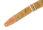 Levy's Leathers MH8P-008, 2 Inch Hemp Vegan Guitar Strap with Printed Rosa Motif - Hollywood DJ