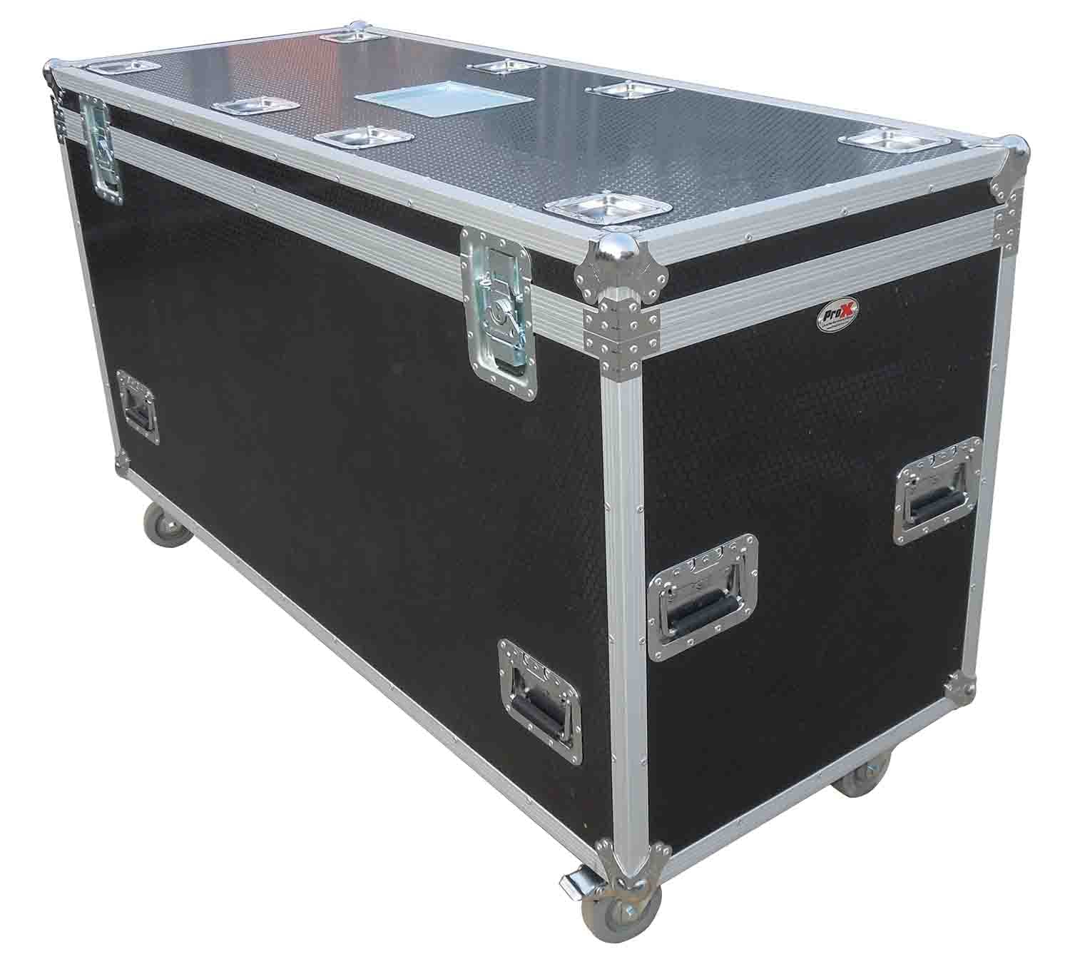 ProX XS-UTL246036W Heavy-Duty Truck Pack Utility Flight Case W-Divider, Tray Kit and 4" Casters - 24"X60"X36" - Hollywood DJ