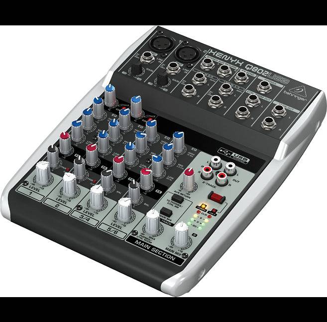 Behringer Xenyx Q802USB 8 Channel Analog Mixer | Open Box - Hollywood DJ