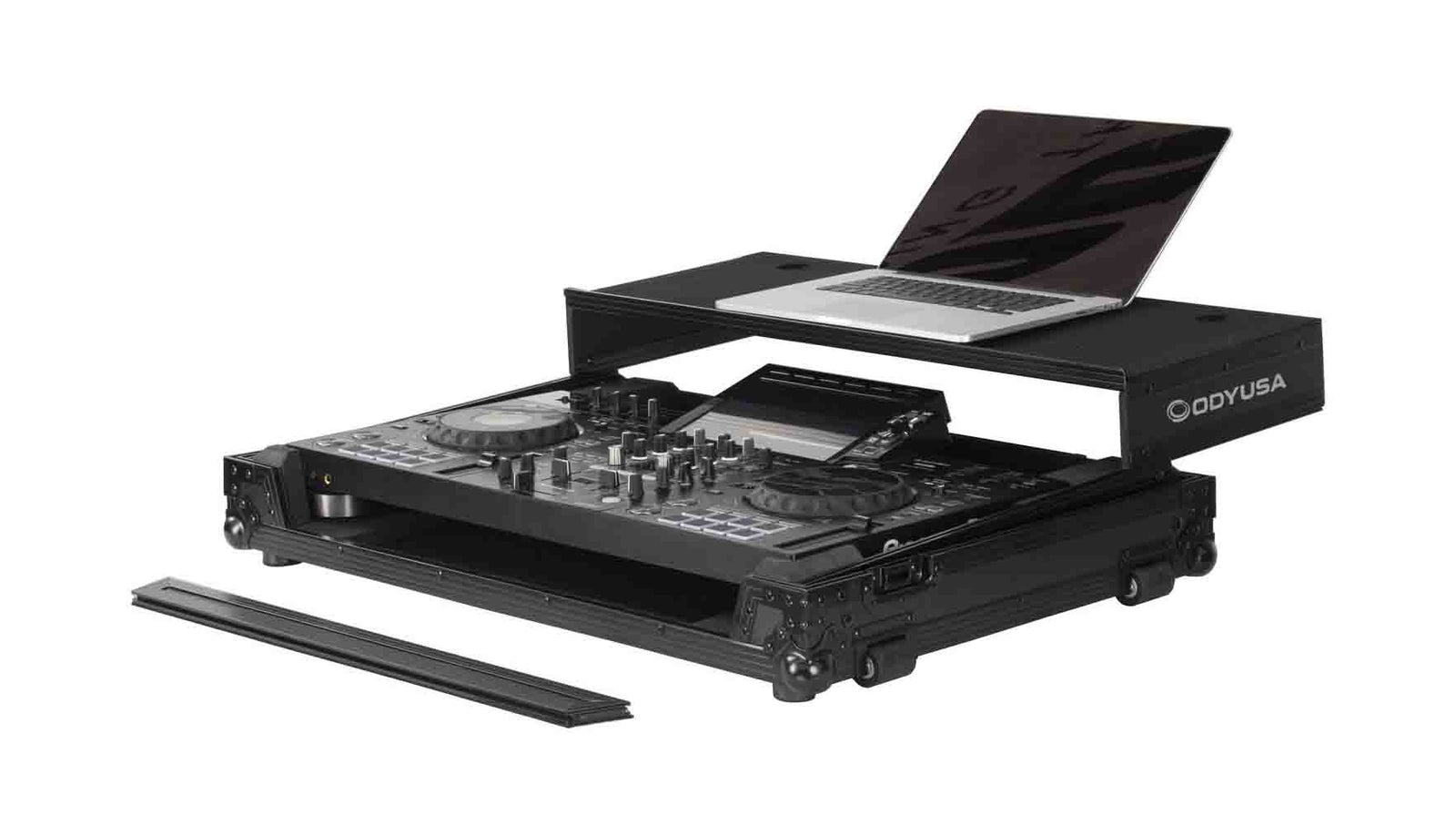 Odyssey FZGSPIXDJRX3WBL Black Label Glide Style Flight Case with Wheels for Pioneer XDJ-RX3 - Hollywood DJ
