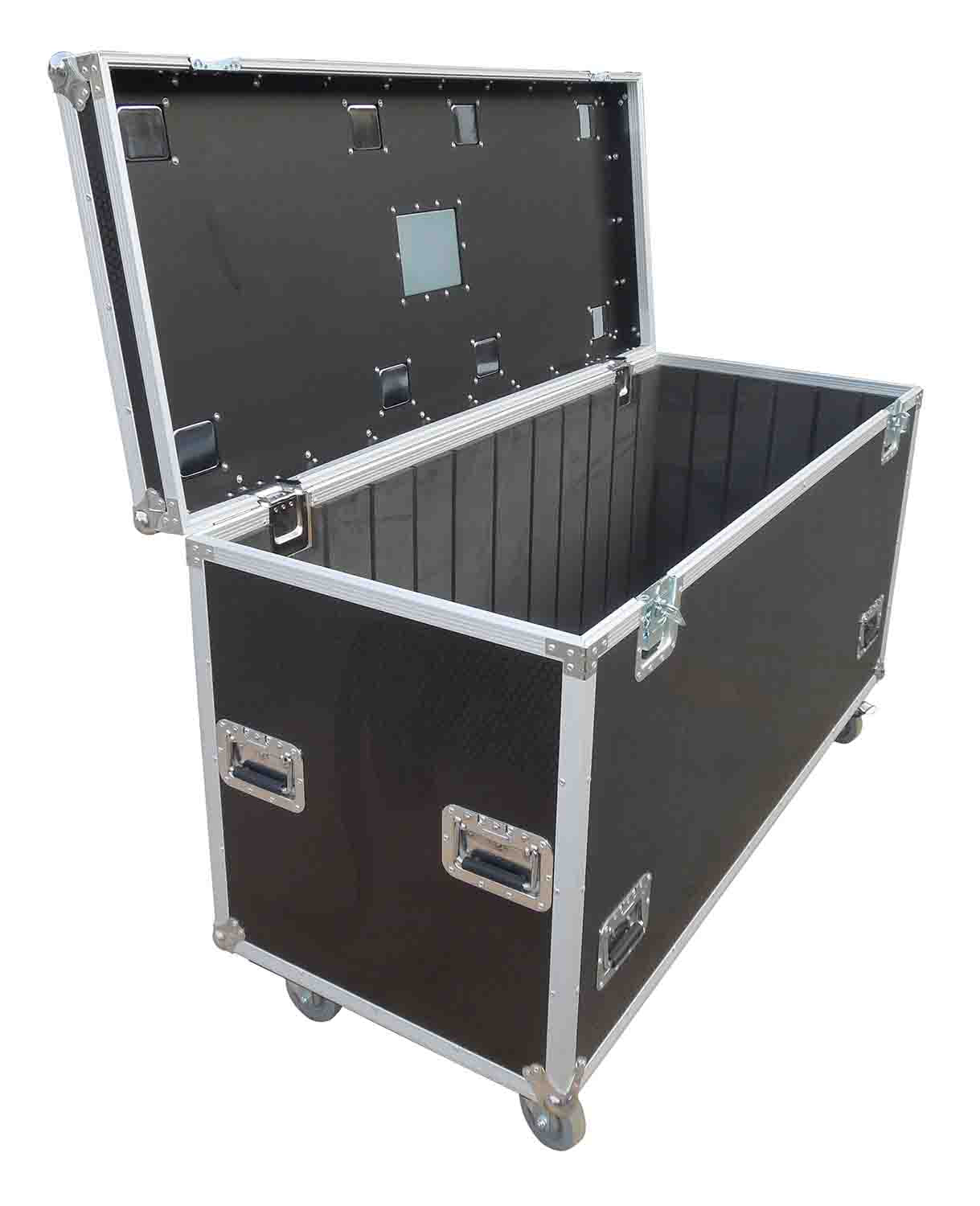 PROX XS-UTL246036W MK2 Heavy-Duty Truck Pack Utility Flight Case W-Divider and Tray Kit, W-4" Casters, 1/2 Inch Plywood - Hollywood DJ