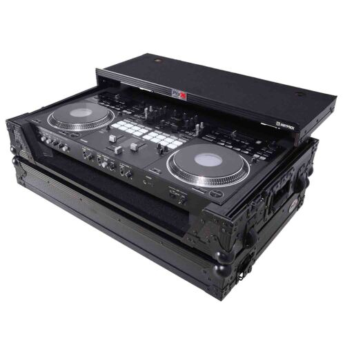 B-Stock: ProX XS-DDJREV7WLTBL DJ Flight Case for Pioneer DDJ-REV7 Digital Controller with Sliding Laptop Shelf and Wheels - Black Finish - Hollywood DJ