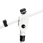 Gravity GMS4322W Microphone Stand With Folding Tripod Base and 2-Point Adjustment Telescoping Boom - White - Hollywood DJ