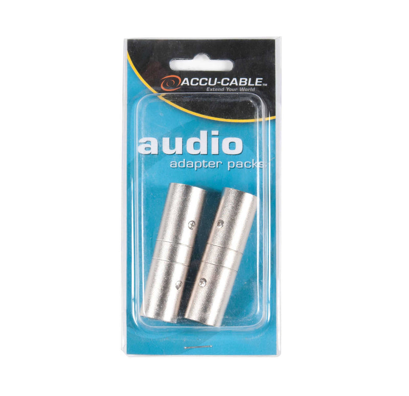 Accu-Cable AMC12, 3-Pin XLR Male to 3-Pin XLR Male Adapter (2-Pack) by Accu Cable
