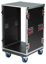 Gator Cases G-TOUR 16U CAST, 16U Standard Road Rack Case with Casters - Hollywood DJ