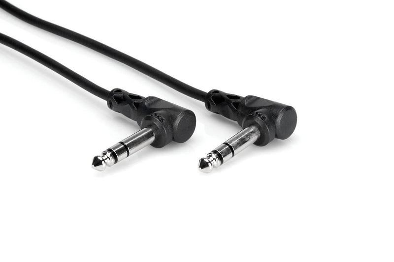 Hosa CSS-105RR Balanced Interconnect Cable Right-angle 1/4 in TRS to Same - 5 Feet - Hollywood DJ