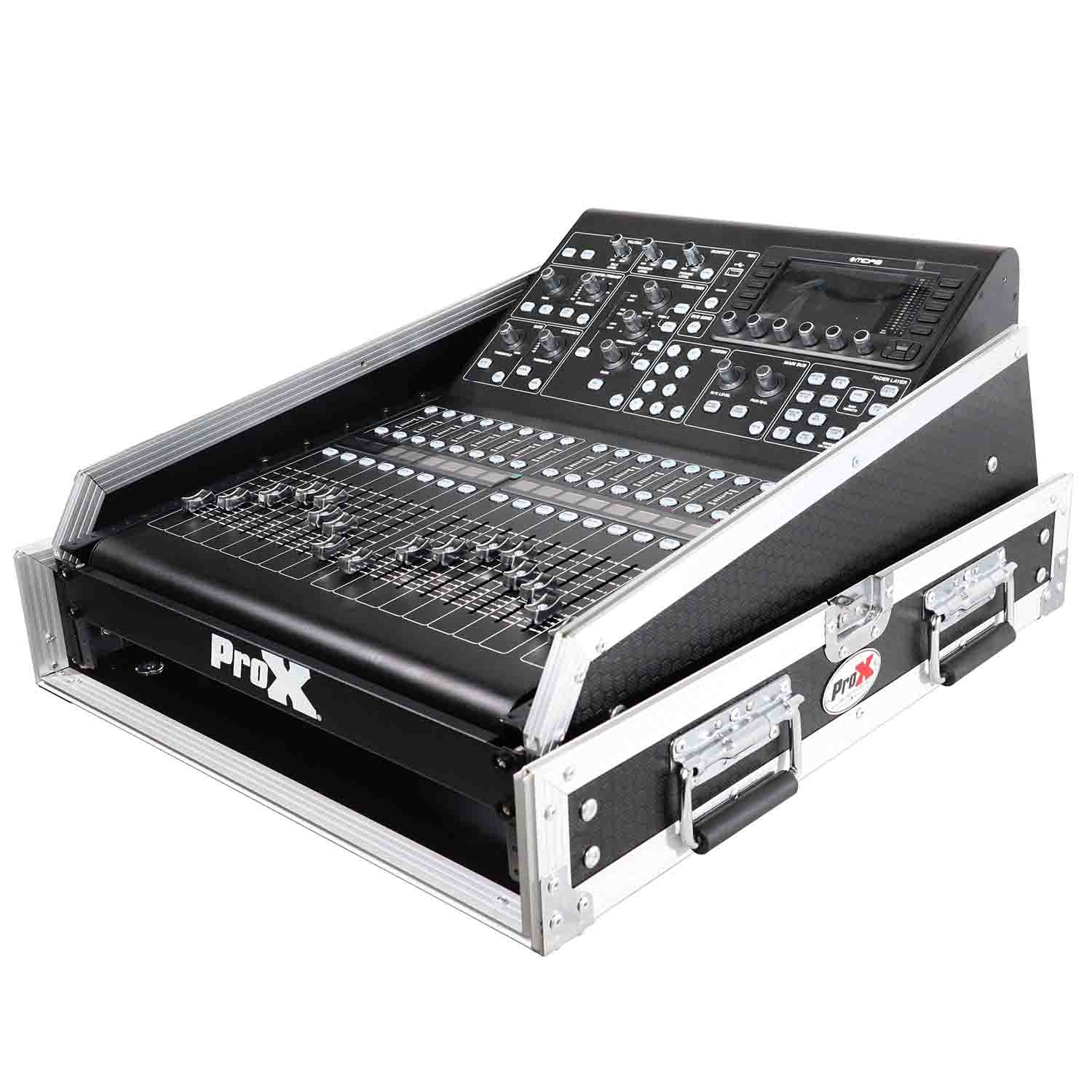 ProX T-2MRSS13ULT DJ Combo Flight Case For 13U Top Mixer-DJ and 2U Rack With Laptop Shelf ProX Cases