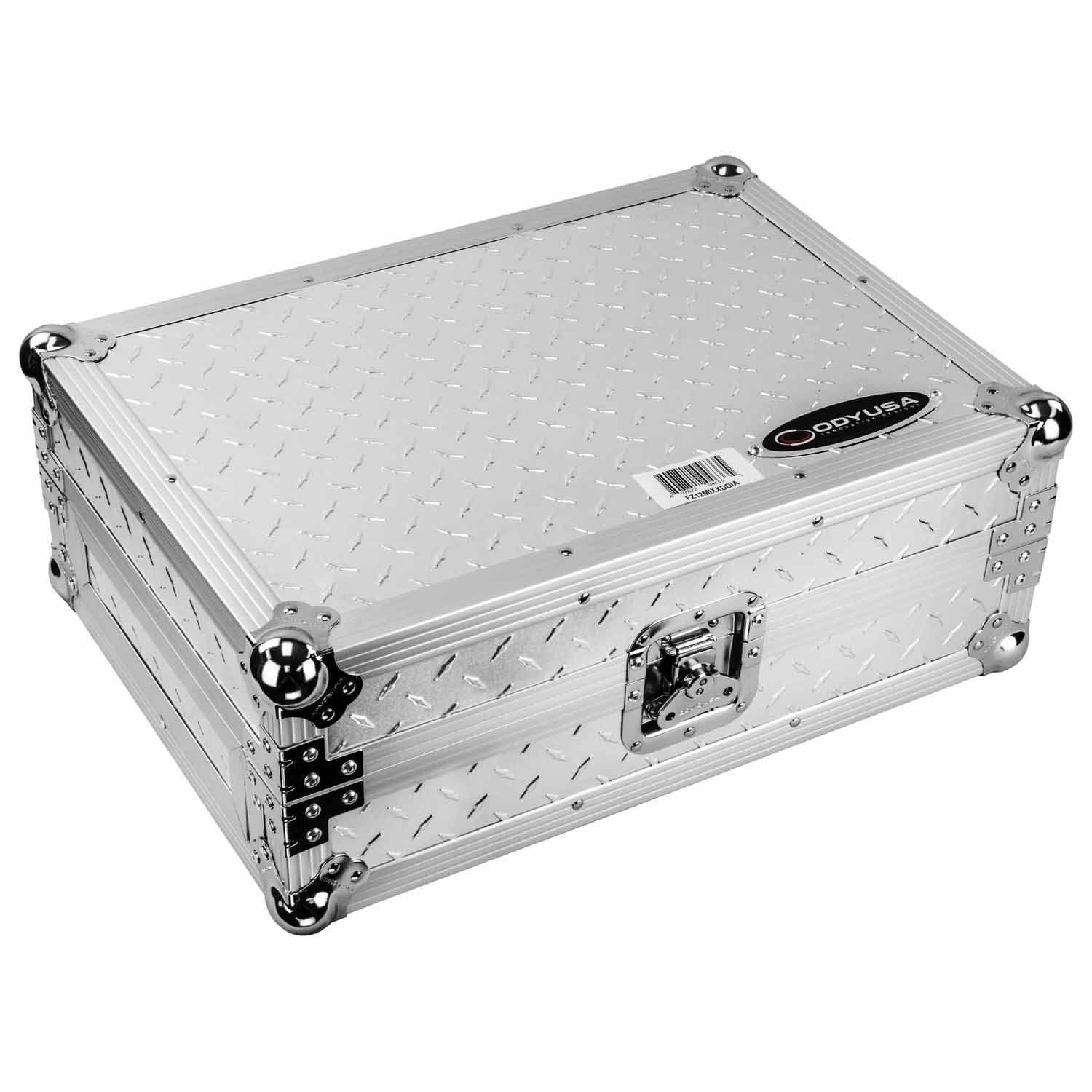 Odyssey FZ12MIXXDDIA, Universal Format 12 Inches Silver Diamond Plated DJ Mixer Case - Hollywood DJ