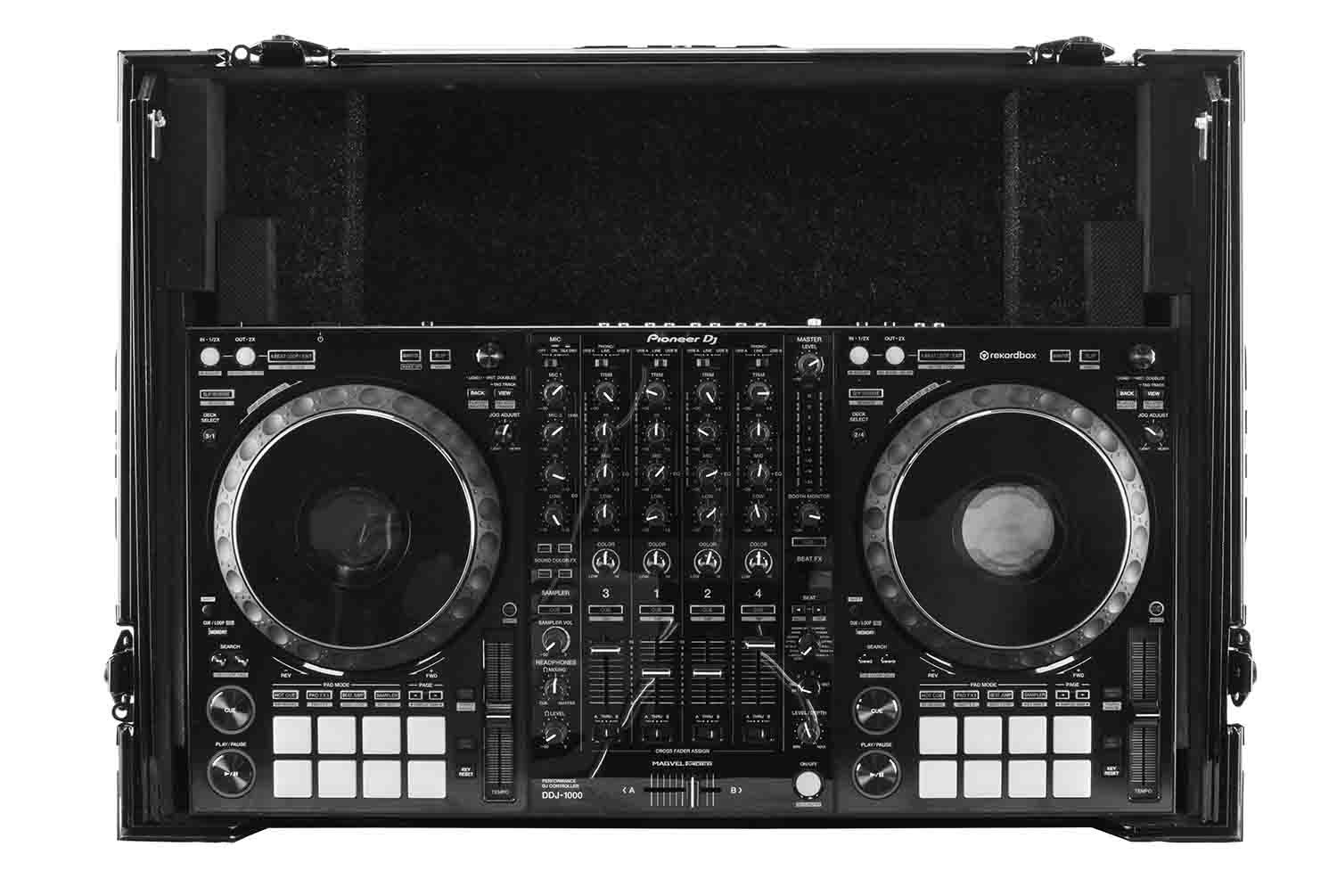 Odyssey FZGSDDJ1000WBL Glide Style DJ Case for Pioneer DDJ-1000 / DDJ-1000SRT DJ Controller - Black - Hollywood DJ
