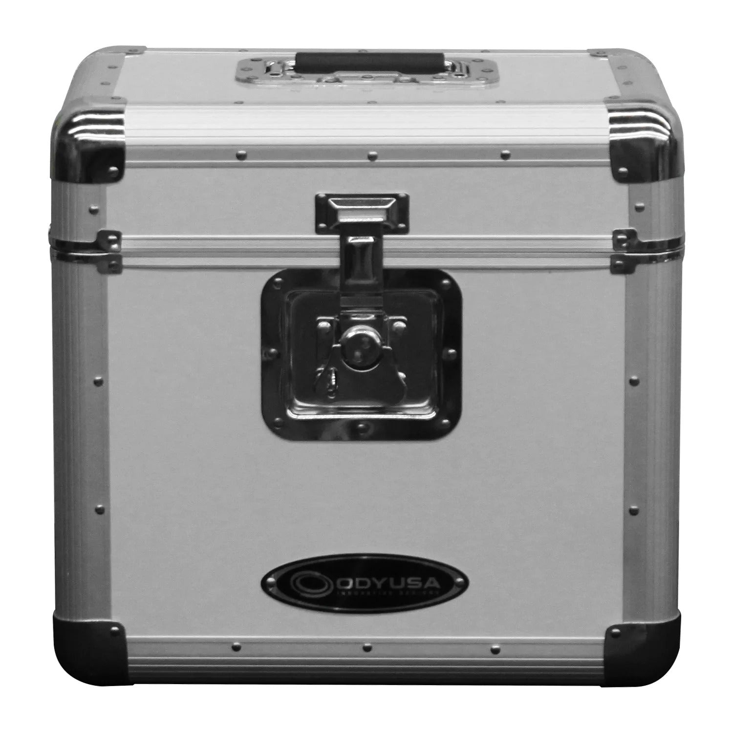 B-Stock: Odyssey KLP2SIL, KROM Series Silver Stackable Record / Utility Case For 70 12″ Vinyl Records And LPs - Hollywood DJ