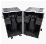 ProX XS-MH275X2W, ATA Flight Style Road Case for (2) Moving Head Lighting Fixtures with (6) 4-inch Casters by ProX