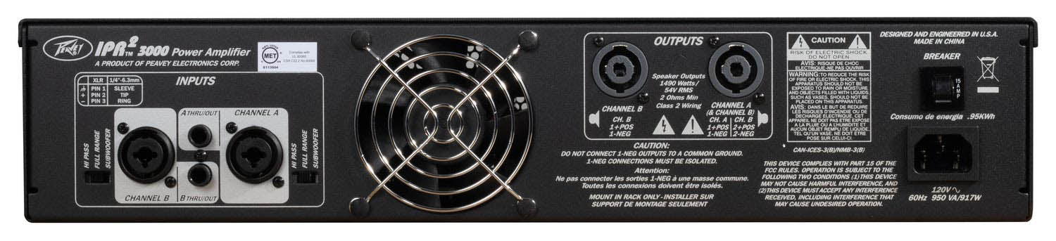 Open Box: Peavey IPR 2 3000 Lightweight Power Amplifier - Hollywood DJ