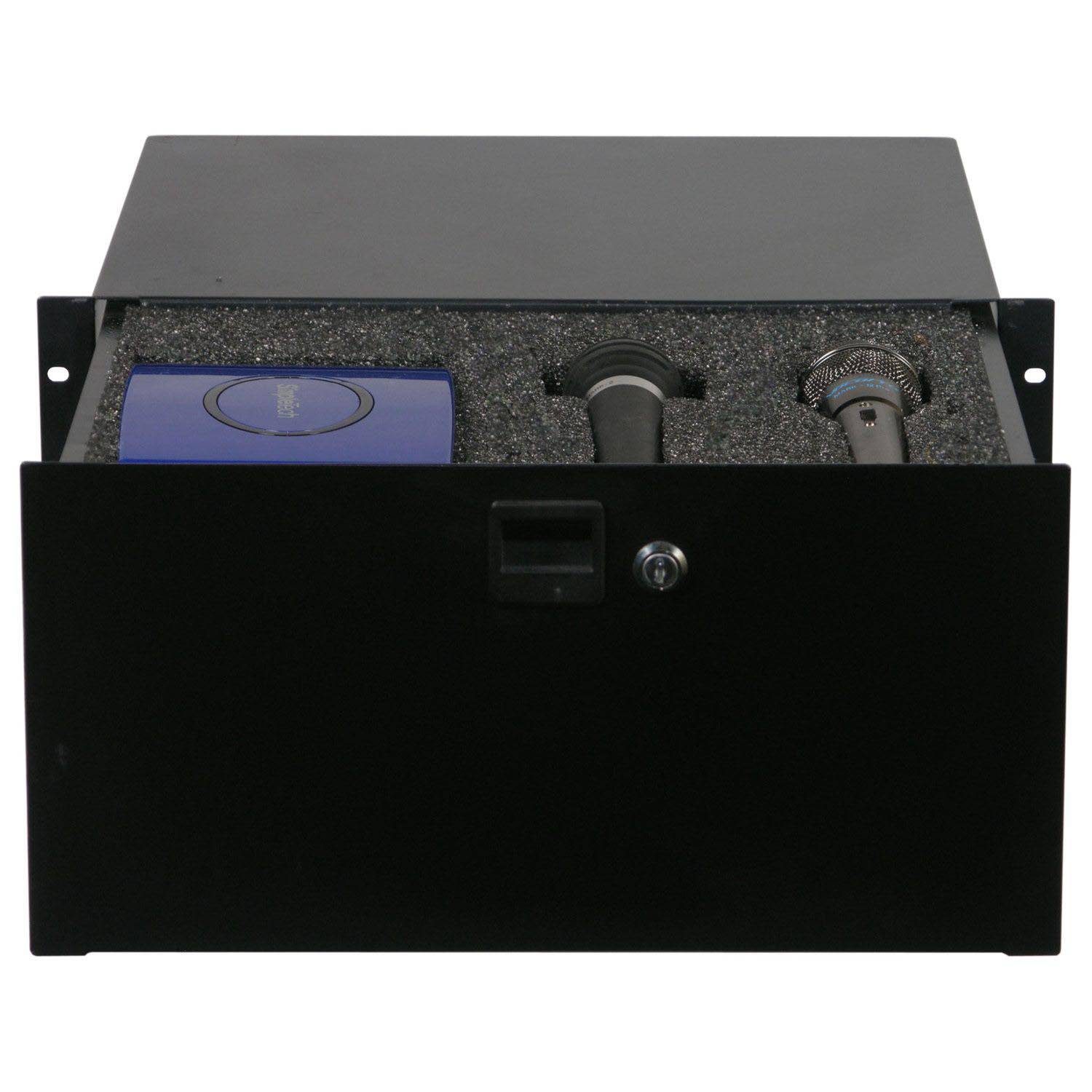 Odyssey ADFRD05, 5U Rack Mountable Drawer With Interior Diced Foam - Hollywood DJ