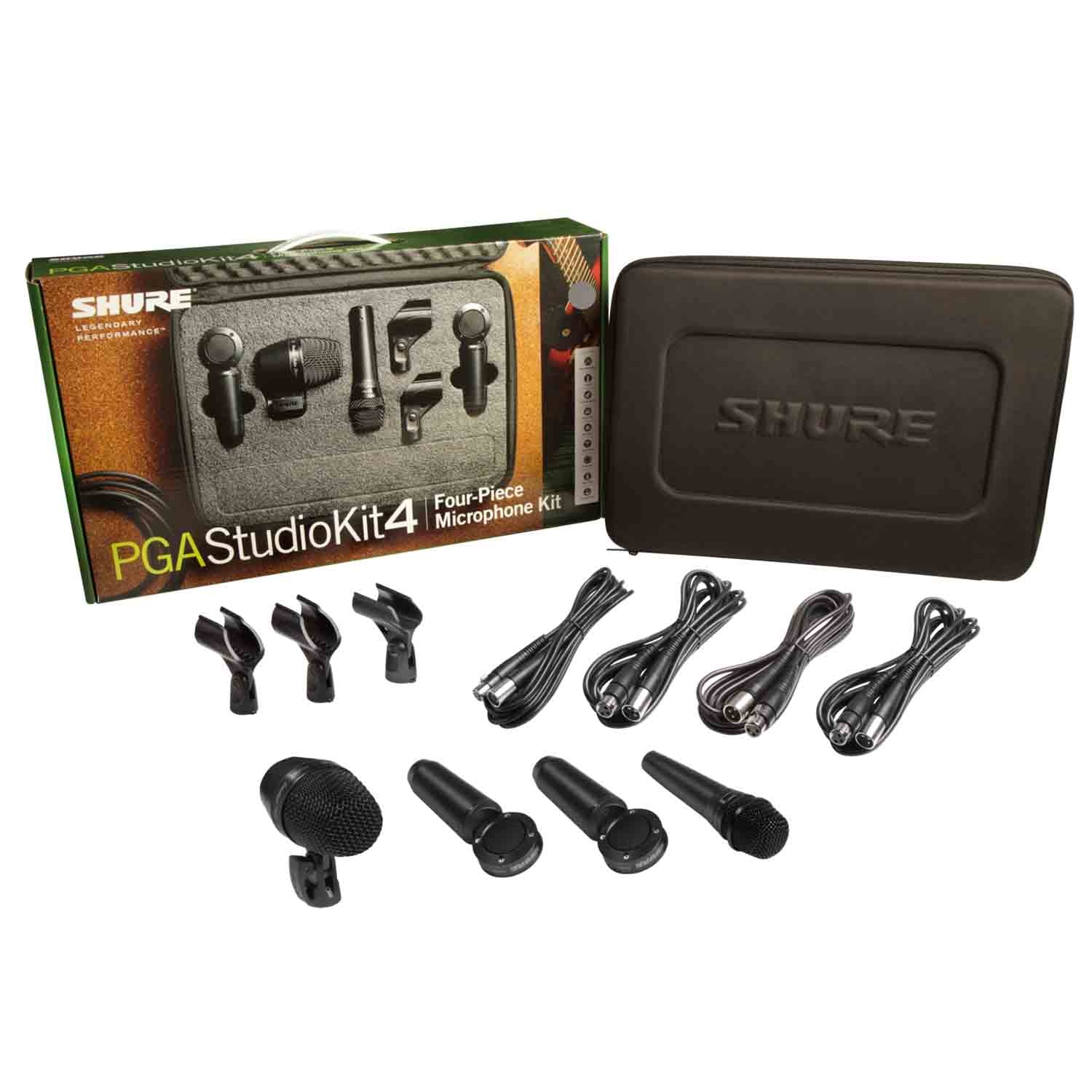Shure PGASTUDIOKIT4, 4 Piece Studio Microphone Kit - Hollywood DJ