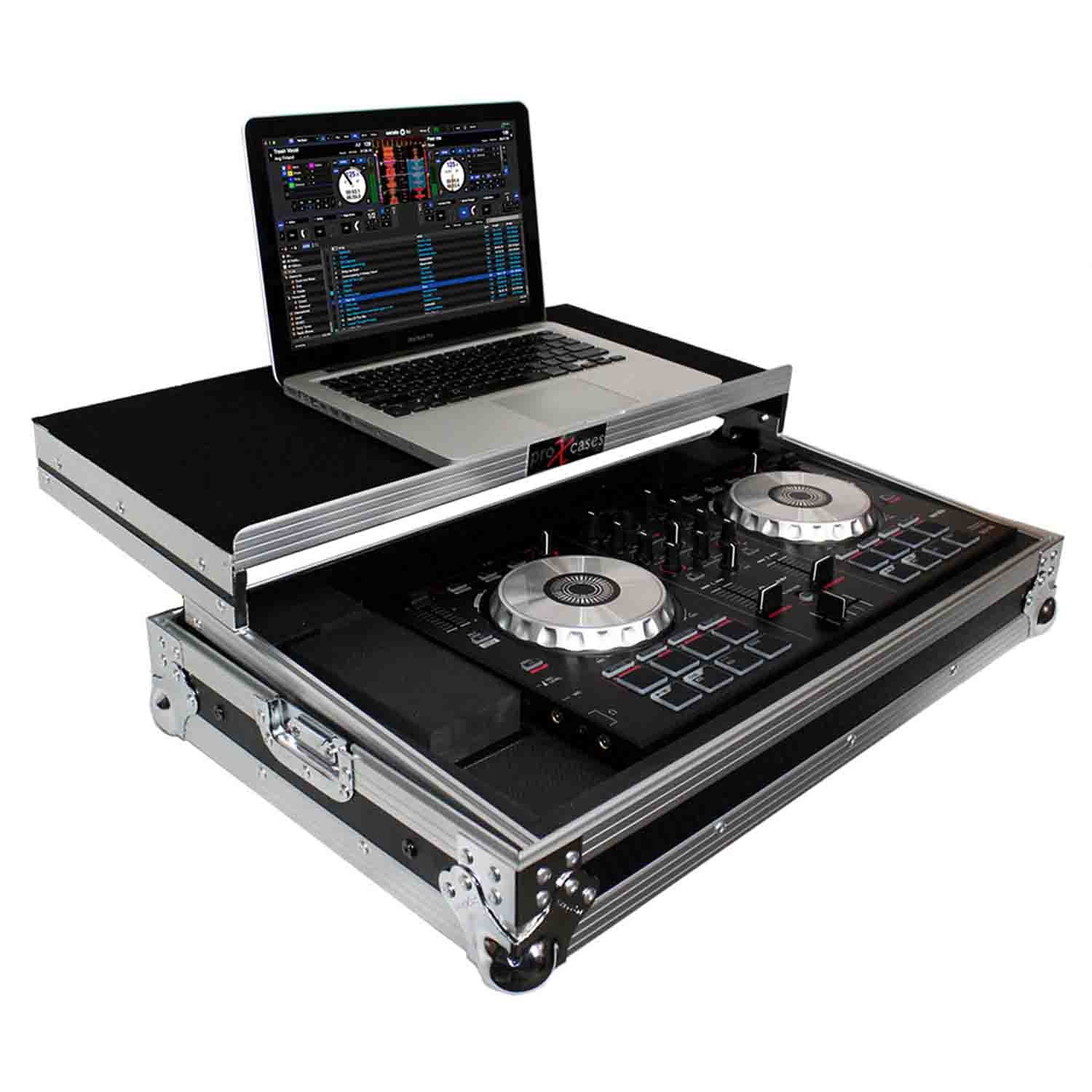 ProX X-MXTSBLT DJ Flight Case For Pioneer DDJ-SB DDJ-SB2 and Numark Mixtrack Pro II DJ Controller - Hollywood DJ