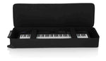 Gator Cases GK-88 Rigid EPS Foam Lightweight Case for 88 Note Keyboards with Wheels - Hollywood DJ
