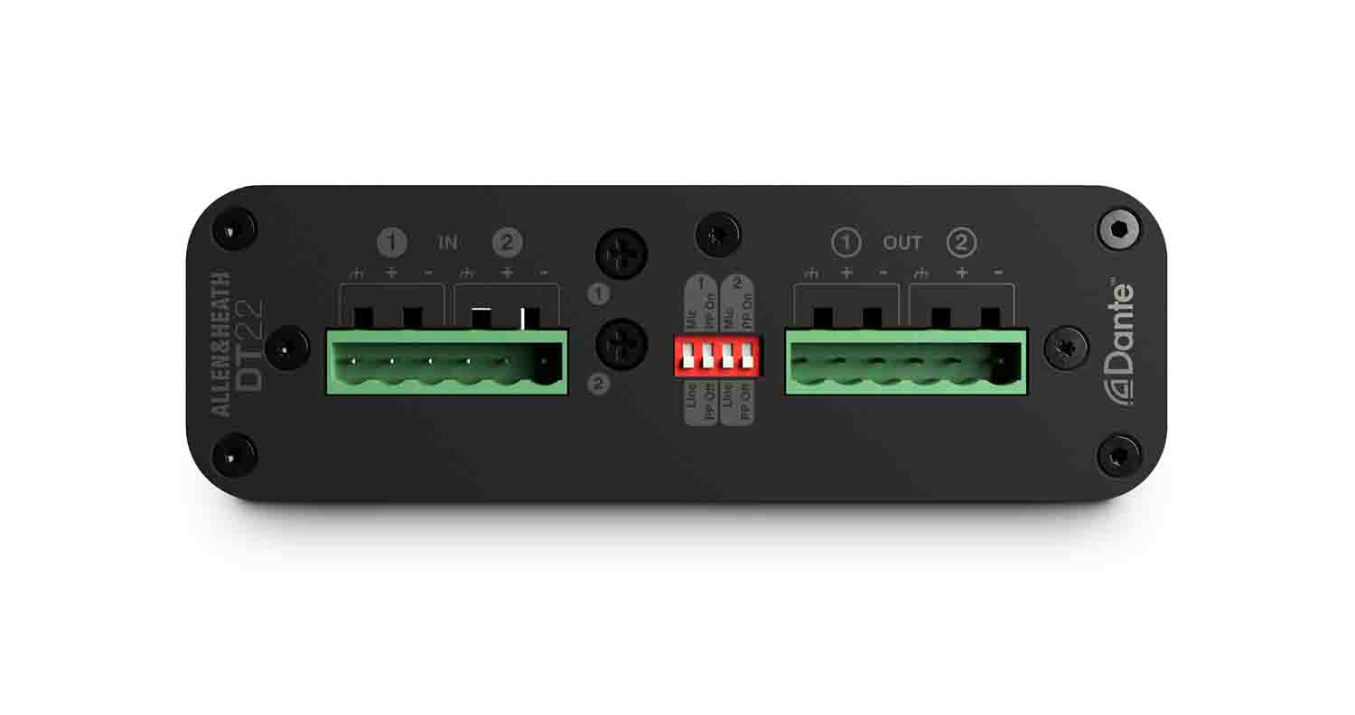 Allen & Heath DT22-M Dante I/O Interface with 2 IN and 2 OUT - Hollywood DJ